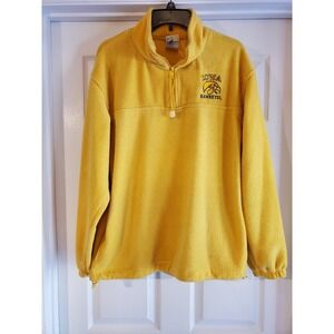 University of Iowa Hawkeyes Yellow‎ Men Quarter zip Long Sleeve Fleece size Med